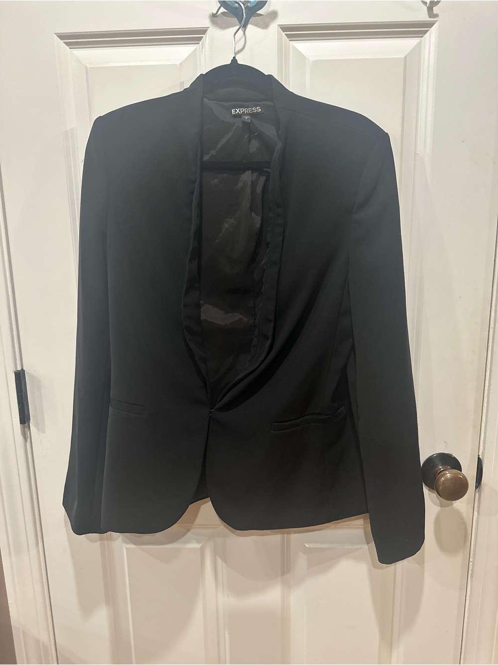 Express Size 10 Black Women's Open-Front Blazer